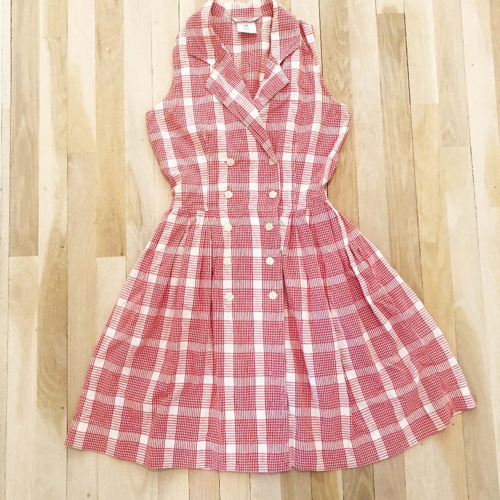 1980's Red and White Summer Dress